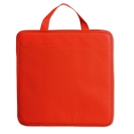 Coussin publicitaire pliable en non-tissé avec pochette Vipbox couleur rouge