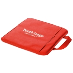 Coussin publicitaire pliable en non-tissé avec pochette Vipbox couleur rouge deuxième vue principale