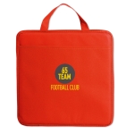 Coussin publicitaire pliable en non-tissé avec pochette Vipbox couleur rouge vue principale