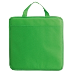 Coussin publicitaire pliable en non-tissé avec pochette Vipbox couleur vert