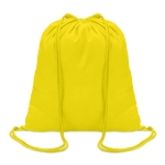 Sac à dos à cordelette personnalisable en coton de 100 g/m2 Eco Trend couleur jaune