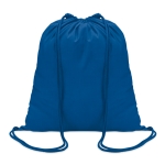 Sac à dos à cordelette personnalisable en coton de 100 g/m2 Eco Trend couleur bleu roi