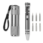 Ensemble lampe de poche et stylo en aluminium en boîte cadeau TorchSet couleur titan deuxième vue