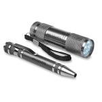 Ensemble lampe de poche et stylo en aluminium en boîte cadeau TorchSet couleur titan troisième vue principale