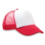 Casquette promotionnelle style camionneur avec quadrichromie MidTown couleur rouge