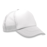 Casquette promotionnelle style camionneur avec quadrichromie MidTown couleur blanc