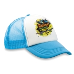 Casquette promotionnelle style camionneur avec quadrichromie MidTown couleur turquoise vue principale