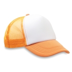 Casquette promotionnelle style camionneur avec quadrichromie MidTown couleur orange fluorescent