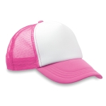 Casquette promotionnelle style camionneur avec quadrichromie MidTown couleur fuchsia fluorescent