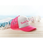 Casquette promotionnelle style camionneur avec quadrichromie MidTown couleur fuchsia fluorescent vue d'ambiance principale