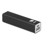 Batterie externe personnalisée pas chère en aluminium de 2.200 mAh Alu couleur noir