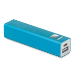 Batterie externe personnalisée pas chère en aluminium de 2.200 mAh Alu couleur bleu