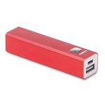 Batterie externe personnalisée pas chère en aluminium de 2.200 mAh Alu couleur rouge