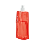 Bouteille en plastique pliable avec mousqueton 460 ml Clip couleur rouge