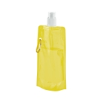 Bouteille en plastique pliable avec mousqueton 460 ml Clip couleur jaune