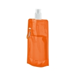 Bouteille en plastique pliable avec mousqueton 460 ml Clip couleur orange