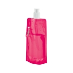 Bouteille en plastique pliable avec mousqueton 460 ml Clip couleur rose