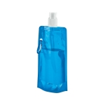 Bouteille en plastique pliable avec mousqueton 460 ml Clip couleur bleu ciel