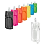 Bouteille en plastique pliable avec mousqueton 460 ml Clip diverses couleurs