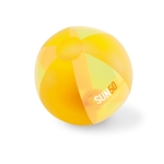 Ballon de plage personnalisé avec effet transparent et mate Seaside couleur jaune deuxième vue principale