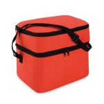 Sac isotherme en polyester 600D avec 2 compartiments Freeze couleur rouge