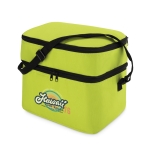 Sac isotherme en polyester 600D avec 2 compartiments Freeze couleur vert lime troisième vue principale