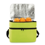 Sac isotherme en polyester 600D avec 2 compartiments Freeze couleur vert lime quatrième vue