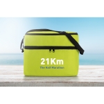 Sac isotherme en polyester 600D avec 2 compartiments Freeze couleur vert lime deuxième vue d'ambiance 2