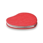 Miroir de poche pliable en forme de cœur Valentine couleur rouge deuxième vue