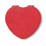 Miroir de poche pliable en forme de cœur Valentine couleur rouge troisième vue