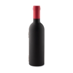 Set à vin promotionnel en forme de bouteille avec 3 accessoires Malbec couleur noir