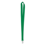 Tour de cou personnalisé pas cher de 2 cm avec mousqueton BasicStyle couleur vert