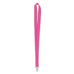 Tour de cou personnalisé pas cher de 2 cm avec mousqueton BasicStyle couleur fuchsia