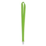 Tour de cou personnalisé pas cher de 2 cm avec mousqueton BasicStyle couleur vert lime