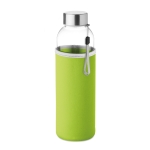 Gourdes en verre avec étui 500 ml Downtown couleur vert lime