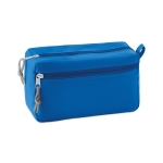 Trousse de toilette personnalisée en polyester à 2 fermetures DuoZip couleur bleu roi