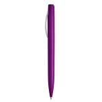 Stylo en plastique avec finition métallisée et Encre Noire Curveclip couleur fuchsia