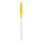 Stylos personnalisés de Carioca avec capuchon et Encre Bleue Corvina couleur jaune première vue