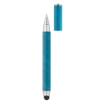 Stylo originaux en papier et plastique avec stylet à encre bleue Touch couleur bleu troisième vue