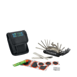 Ensemble d'outils pour vélo publicitaire Kit Reparador Bikecare avec zone d'impression