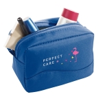 Trousse de toilette classique et pas cher en microfibre Pocket couleur bleu roi image avec logo 2