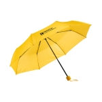 Parapluie pliant publicitaire avec poignée assortie Ø96 Cloudburst couleur jaune image avec logo