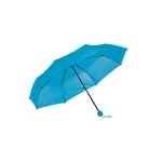 Parapluie pliant publicitaire avec poignée assortie Ø96 Cloudburst couleur bleu ciel