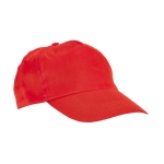 Casquette publicitaire en polyester avec velcro 160g/m² Basic Style couleur rouge