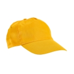 Casquette publicitaire en polyester avec velcro 160g/m² Basic Style couleur jaune