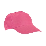 Casquette publicitaire en polyester avec velcro 160g/m² Basic Style couleur rose