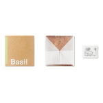 Sac de graines de basilic personnalisable à offrir Basil couleur beige troisième vue