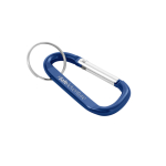 Porte-clés personnalisés pas cher en alu avec style mousqueton Aluclip couleur bleu image avec logo