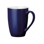 Tasse en céramique moderne de couleur de 370 ml Color Round couleur bleu