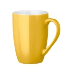 Tasse en céramique moderne de couleur de 370 ml Color Round couleur jaune